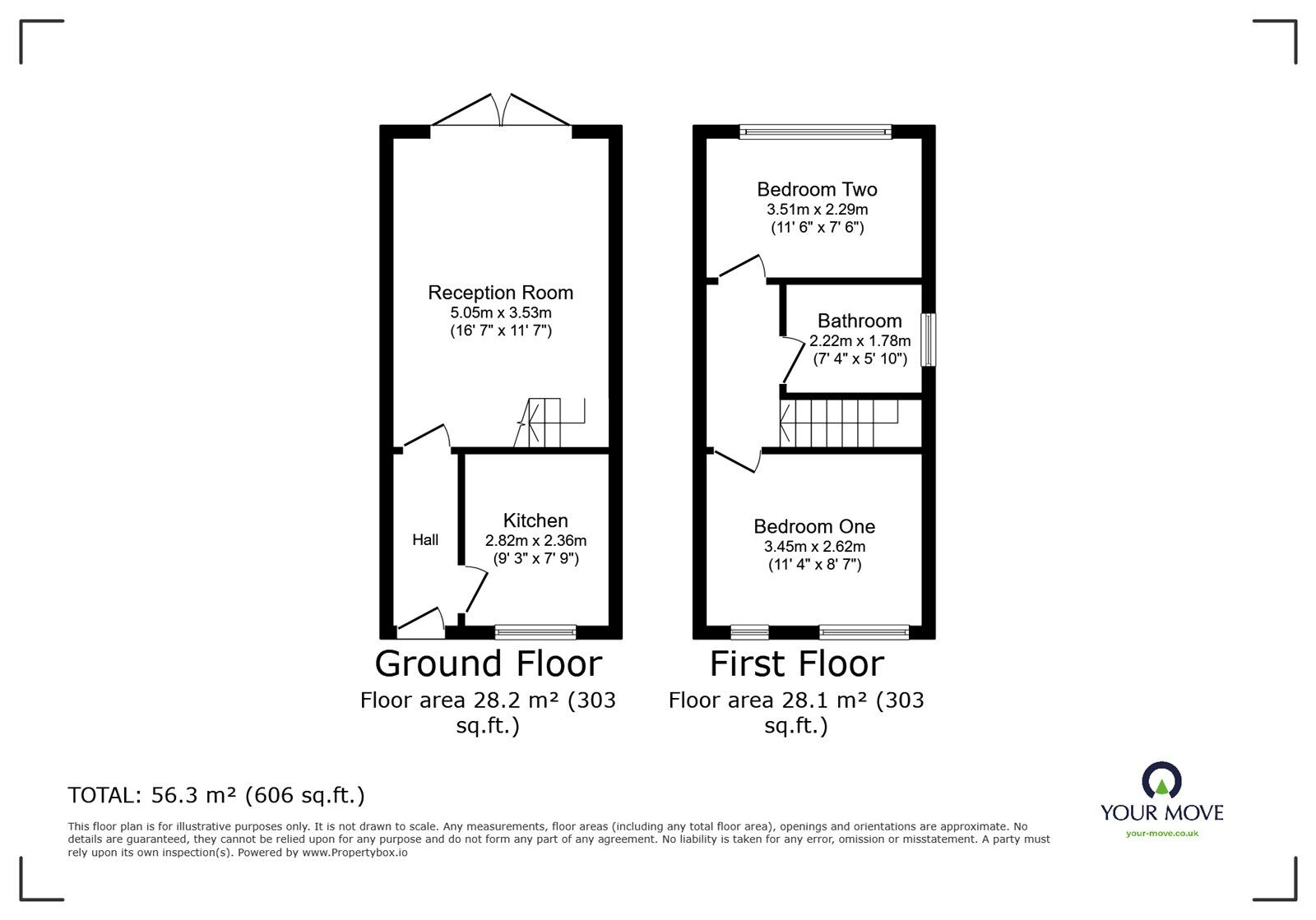 Floorplan of 2 bedroom Semi Detached House for sale, Brueton Drive, Birmingham, West Midlands, B24