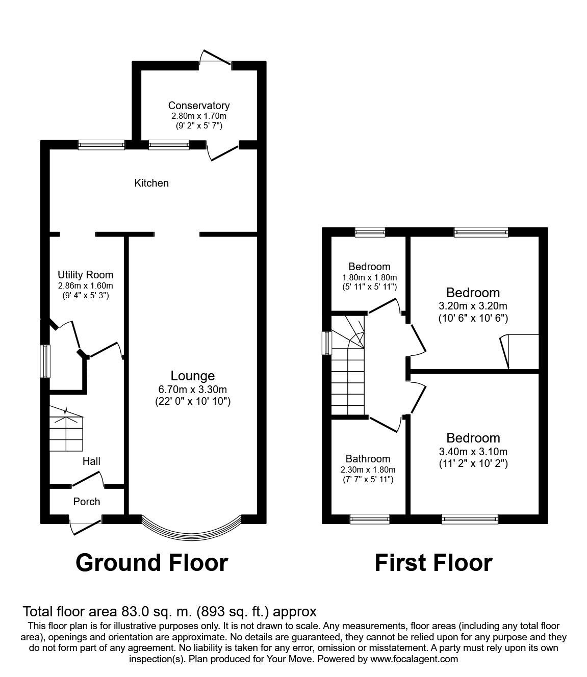 Floorplan of 3 bedroom Semi Detached House to rent, March End Road, Wolverhampton, West Midlands, WV11