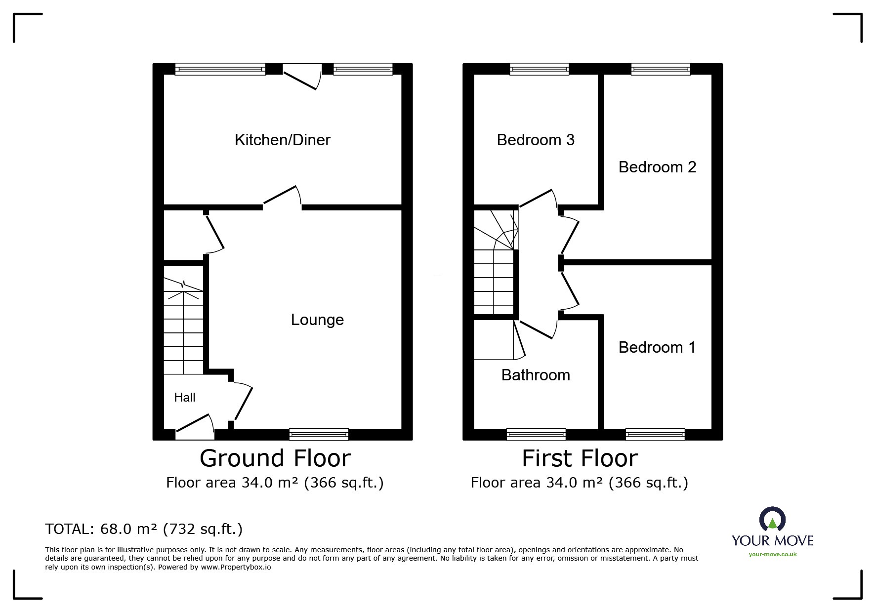 Floorplan of 3 bedroom Semi Detached House to rent, Langsett Road, Wolverhampton, West Midlands, WV10