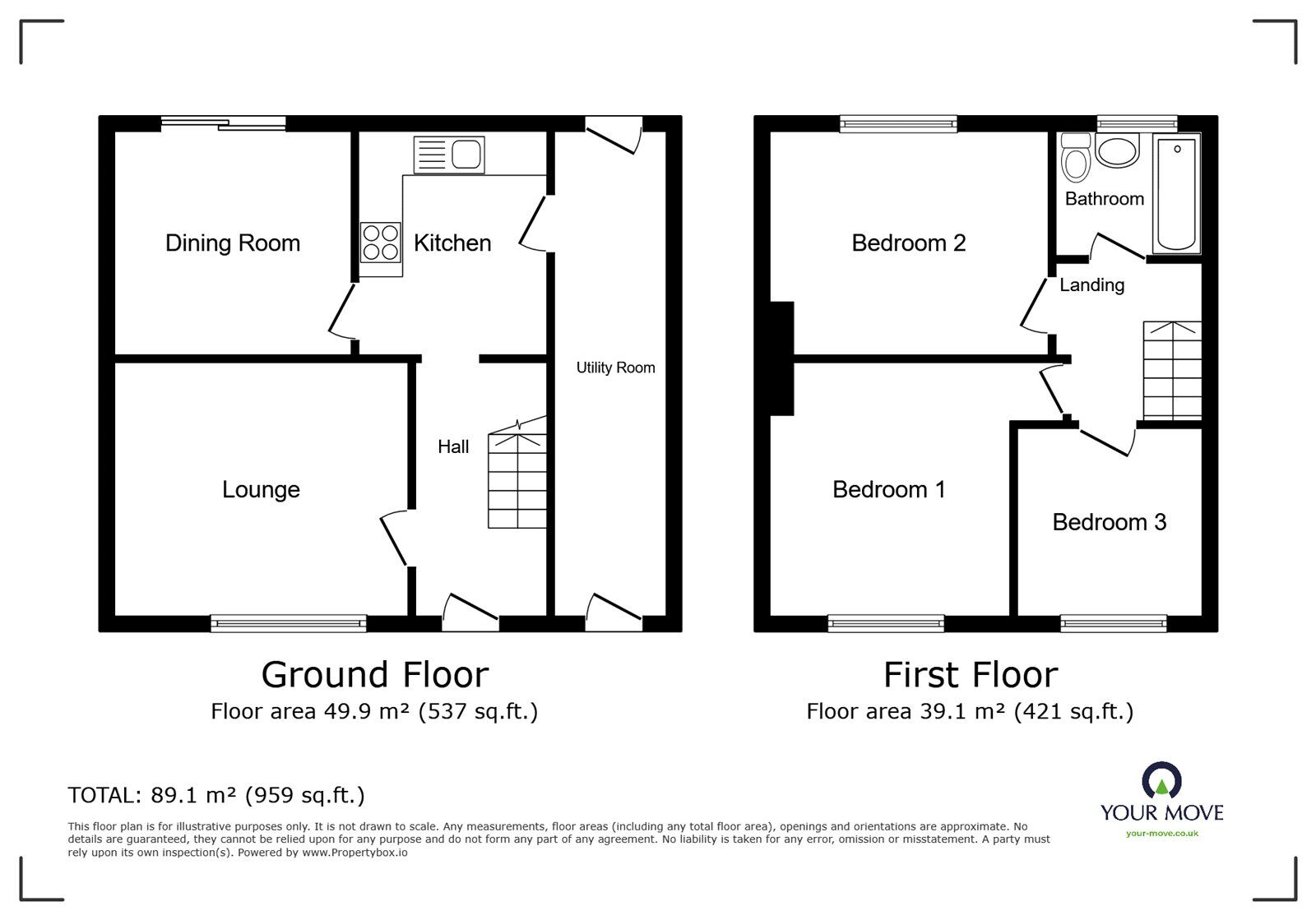 Floorplan of 3 bedroom Semi Detached House for sale, Acorn Road, Wolverhampton, West Midlands, WV11