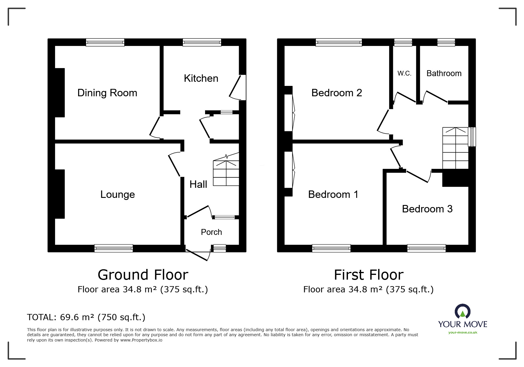 Floorplan of 3 bedroom Semi Detached House to rent, Griffiths Drive, Wolverhampton, West Midlands, WV11