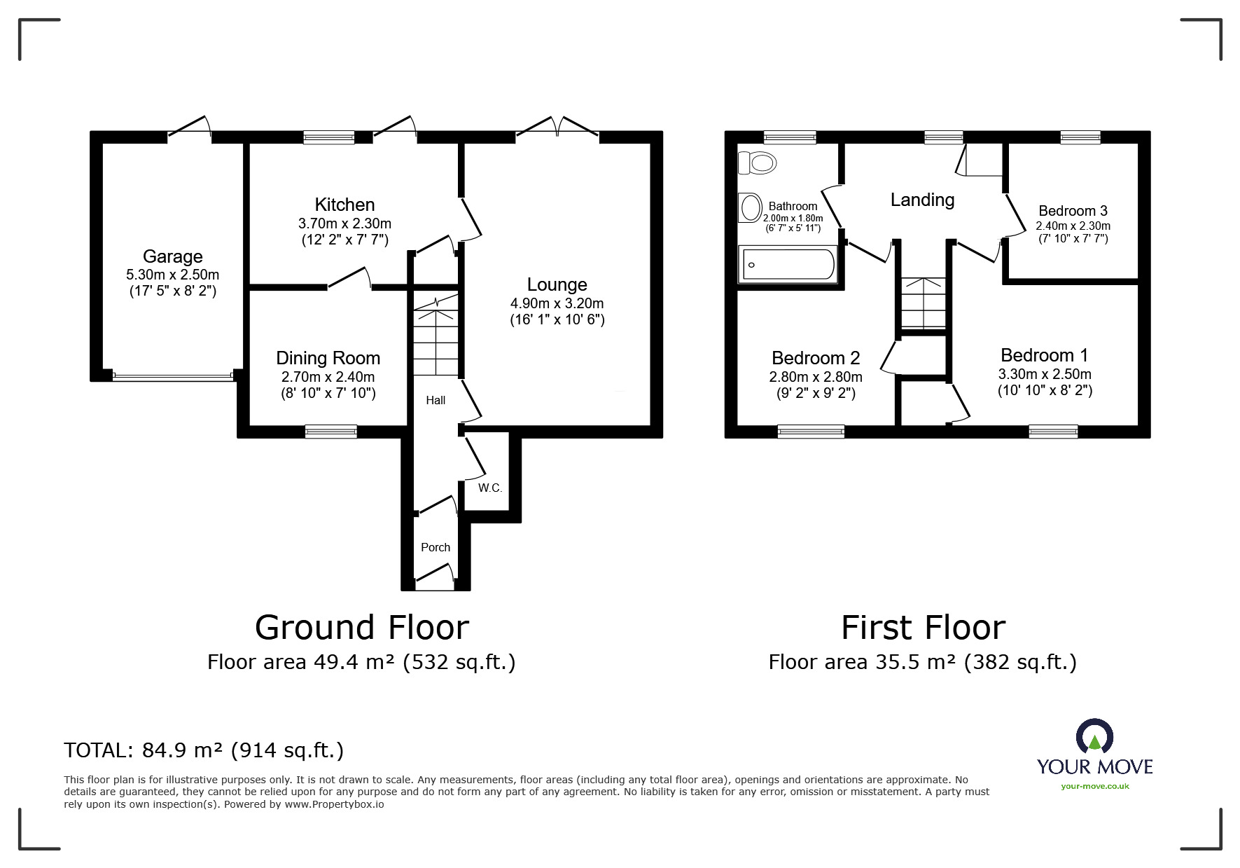 Floorplan of 3 bedroom Detached House for sale, Long Knowle Lane, Wolverhampton, West Midlands, WV11