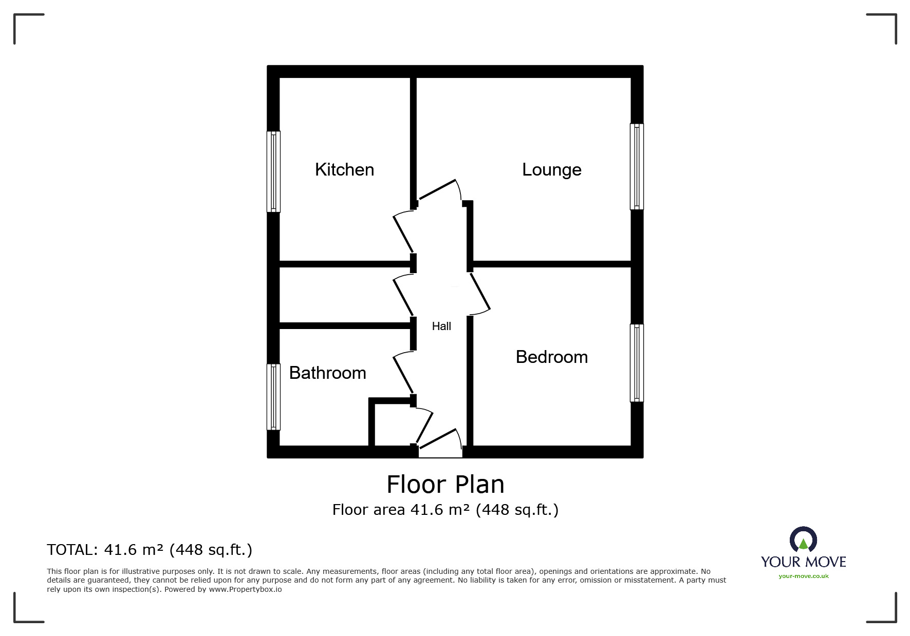 Floorplan of 1 bedroom  Flat to rent, Castlebridge Road, Wolverhampton, West Midlands, WV11