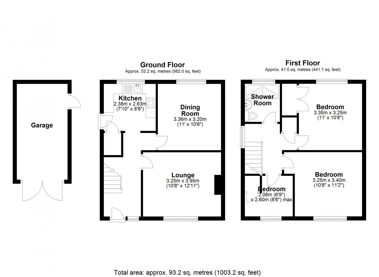 Floorplan of 3 bedroom Semi Detached House to rent, Manor Gardens, Dawley, Shropshire, TF4