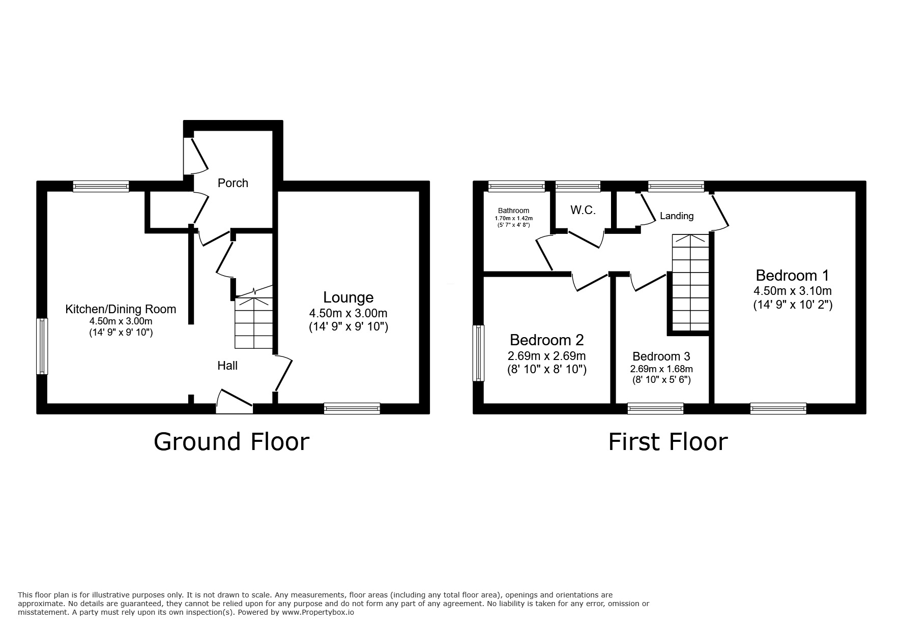 Floorplan of 3 bedroom End Terrace House for sale, Waverley, Telford, Shropshire, TF7