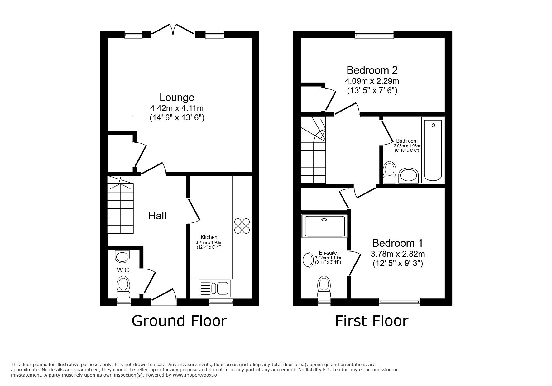 Floorplan of 2 bedroom Semi Detached House to rent, The Colliery, Donnington Wood, Shropshire, TF2