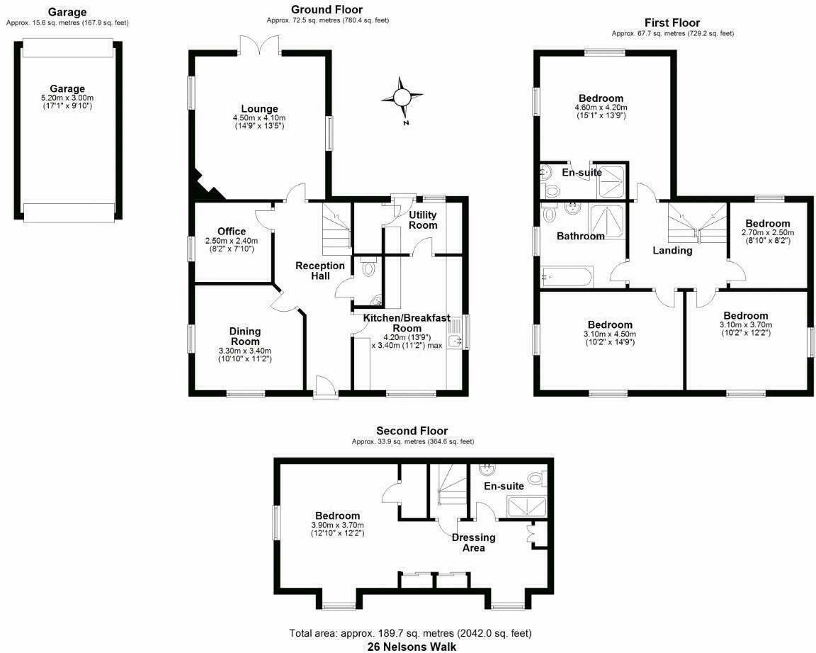 Floorplan of 5 bedroom Detached House for sale, Nelsons Walk, Dawley Bank, Shropshire, TF4