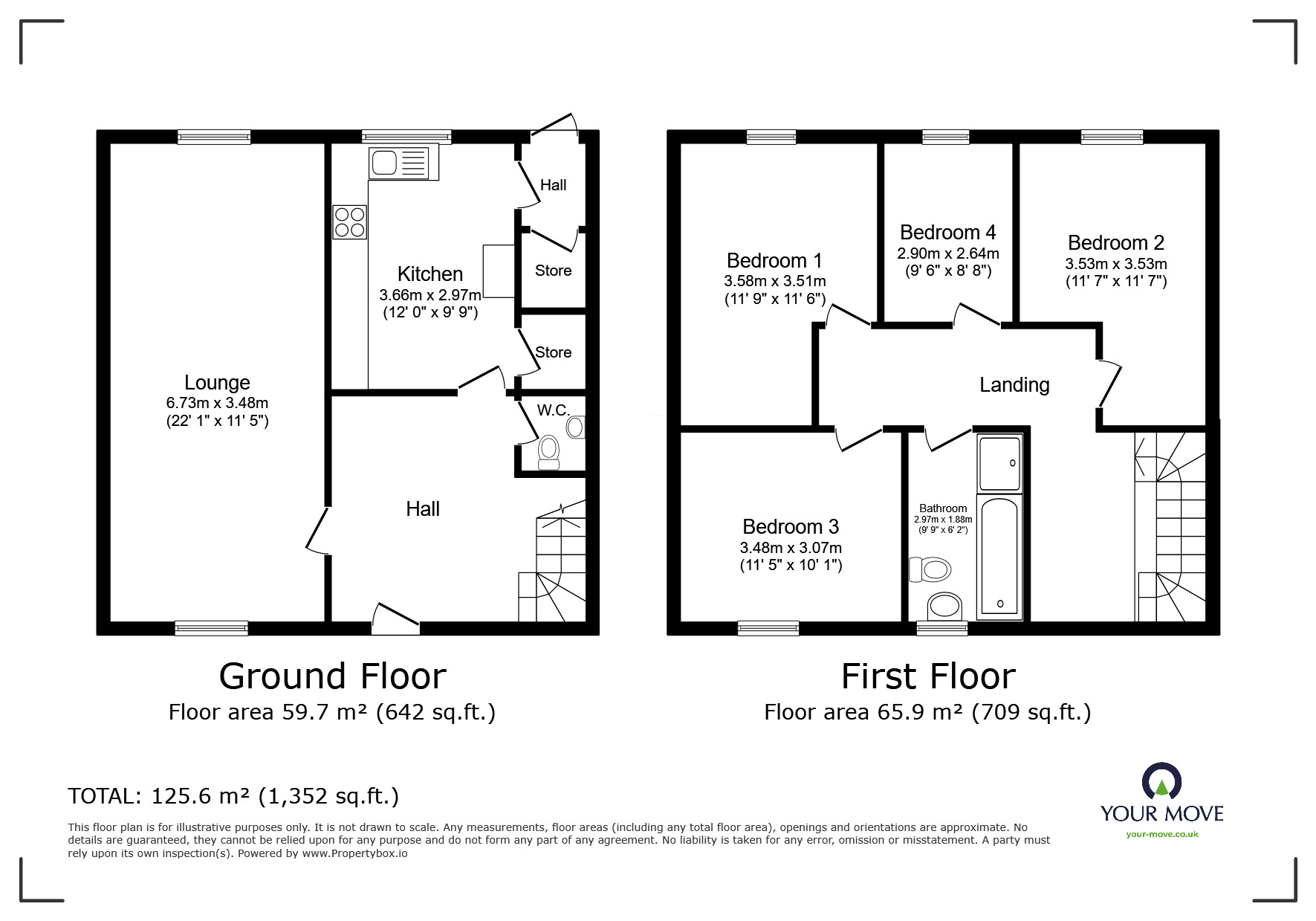 Floorplan of 4 bedroom Mid Terrace House for sale, James Nelson Crescent, Trench, Shropshire, TF2