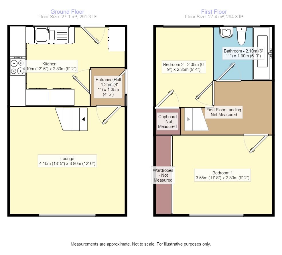 Floorplan of 2 bedroom End Terrace House to rent, Bradley Road, Donnington Wood, Shropshire, TF2