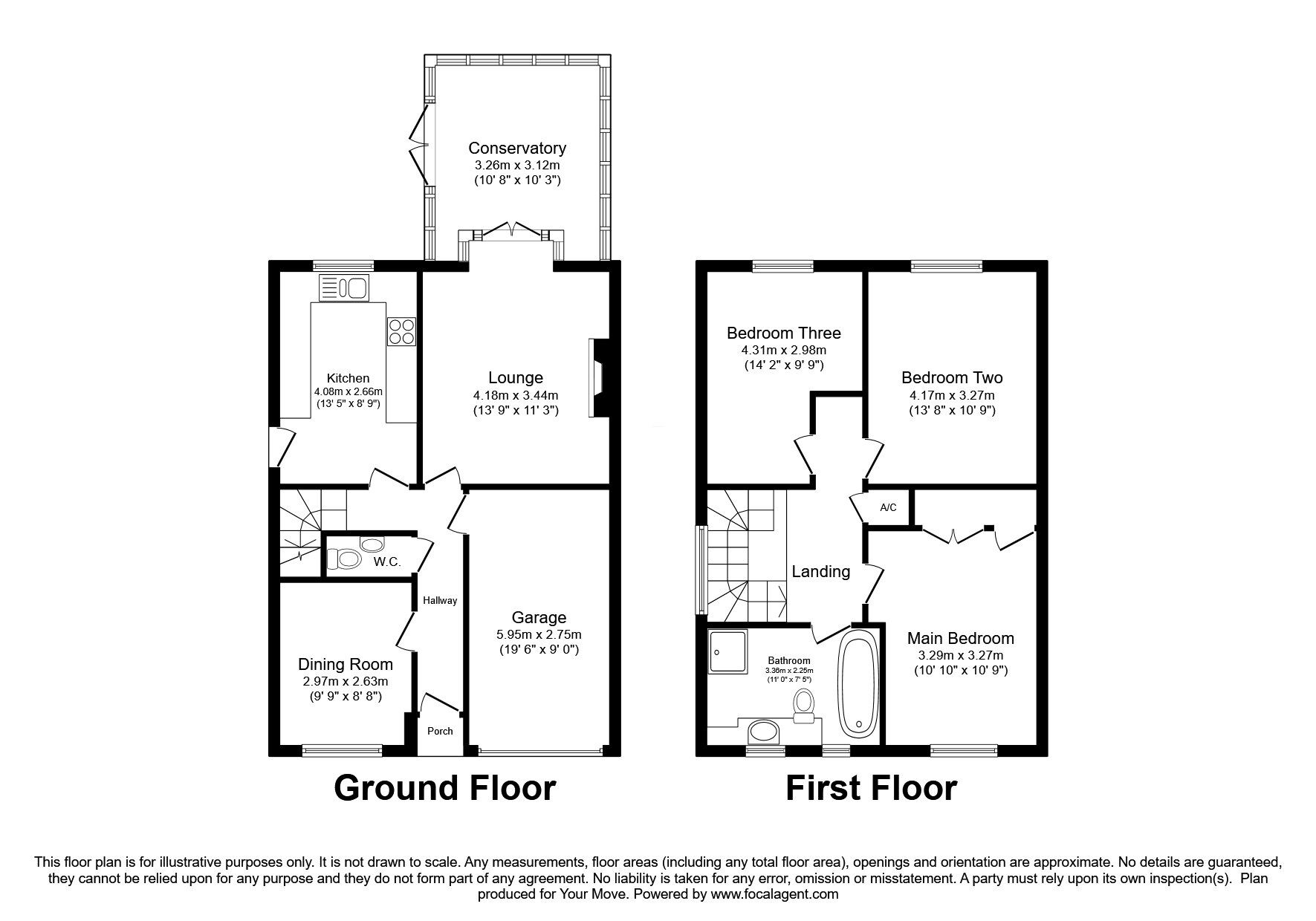 Floorplan of 3 bedroom Detached House for sale, Brockford Glade, Telford, Shropshire, TF1