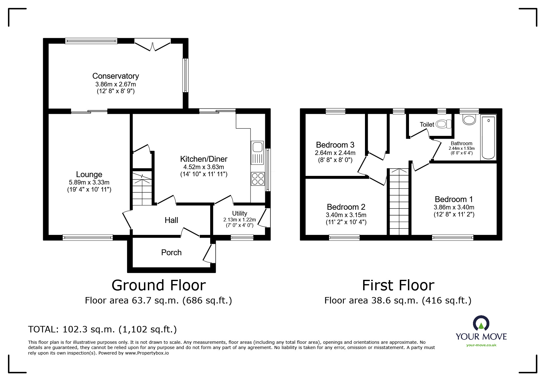 Floorplan of 3 bedroom Semi Detached House for sale, Cordingley Way, Donnington, Shropshire, TF2