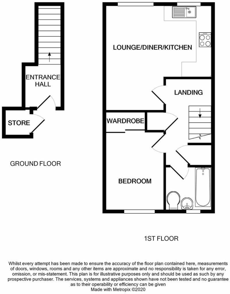 Floorplan of 1 bedroom  Flat for sale, Orient Court, Gresley Close, Shropshire, TF7