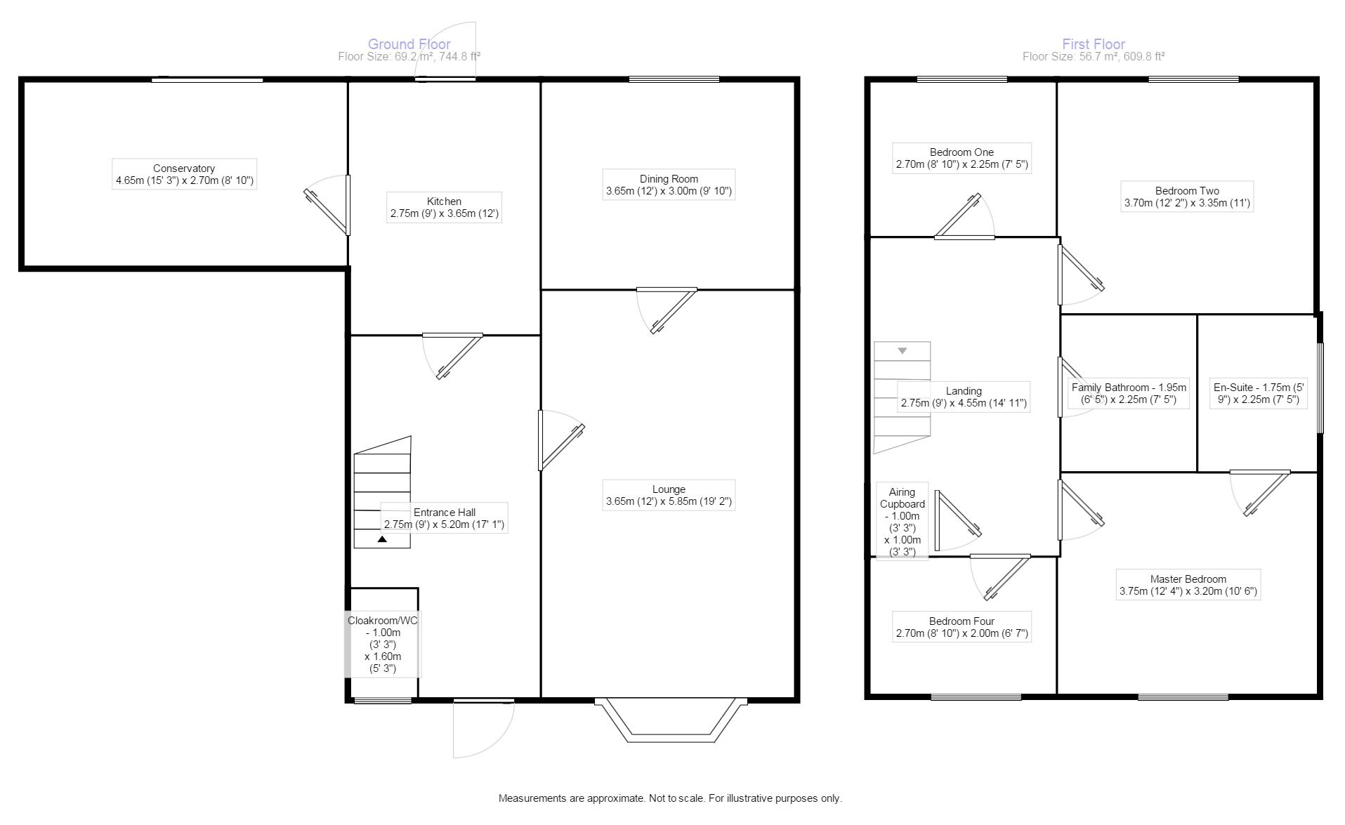 Floorplan of 4 bedroom Detached House to rent, Coniston Drive, Priorslee, Shropshire, TF2