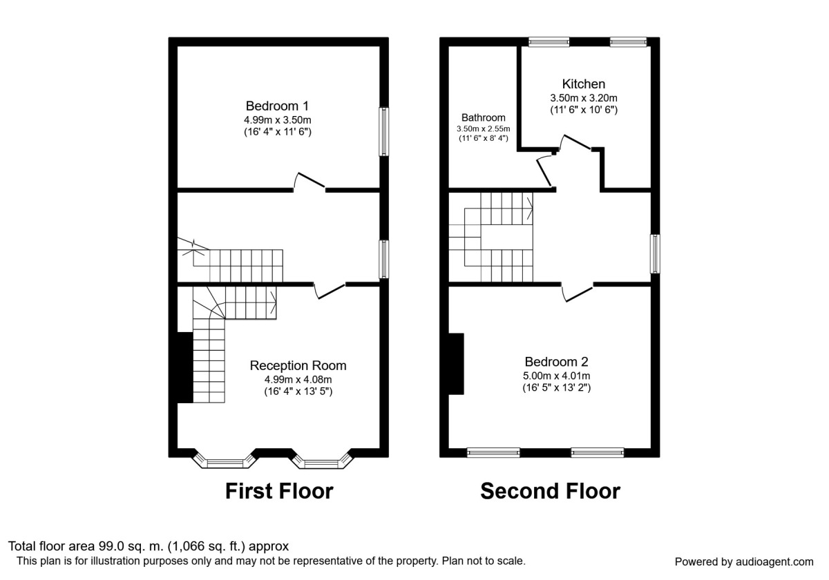 Floorplan of 2 bedroom  Flat to rent, Strand Street, Whitehaven, Cumbria, CA28