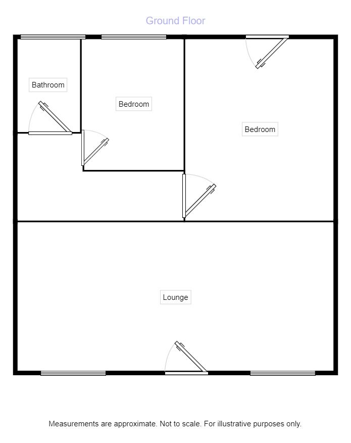 Floorplan of 2 bedroom  Flat to rent, Sandwith, Whitehaven, Cumbria, CA28