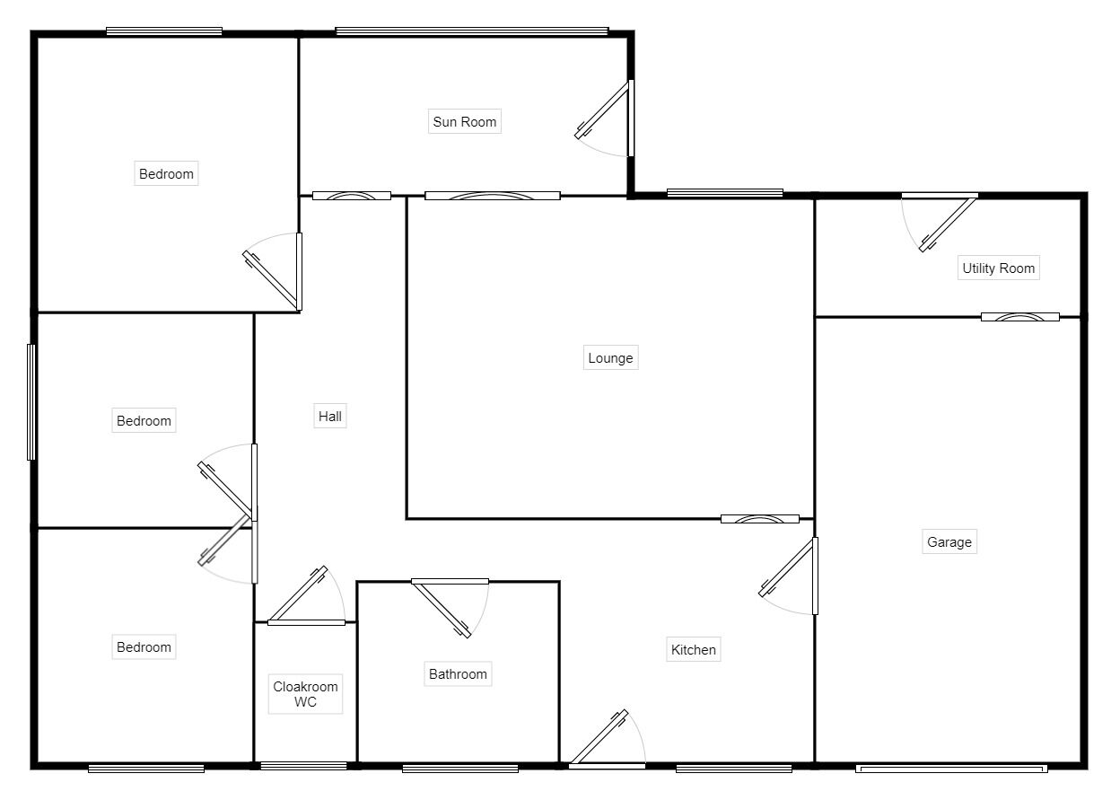 Floorplan of 3 bedroom Detached Bungalow to rent, Wilton, Egremont, Cumbria, CA22