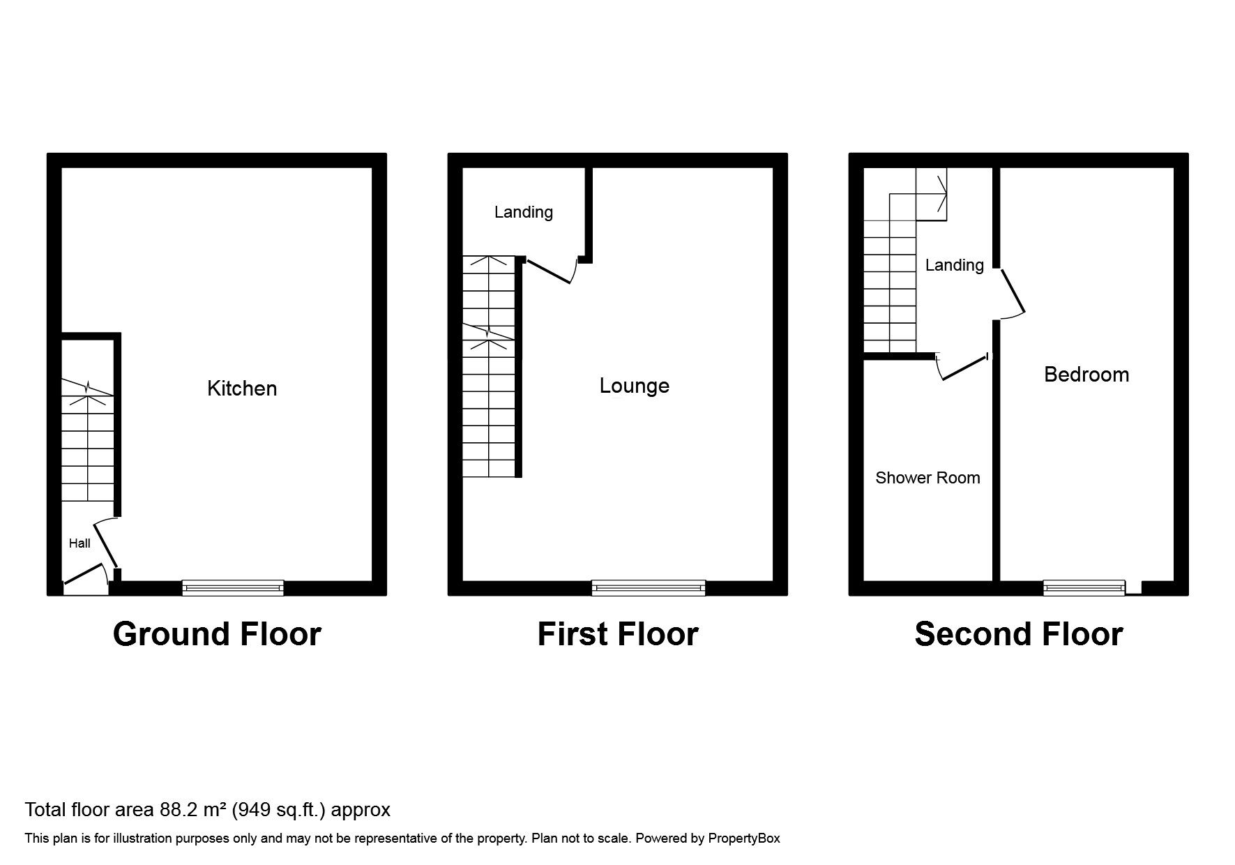 Floorplan of 1 bedroom End Terrace House to rent, Roper Street, Whitehaven, CA28