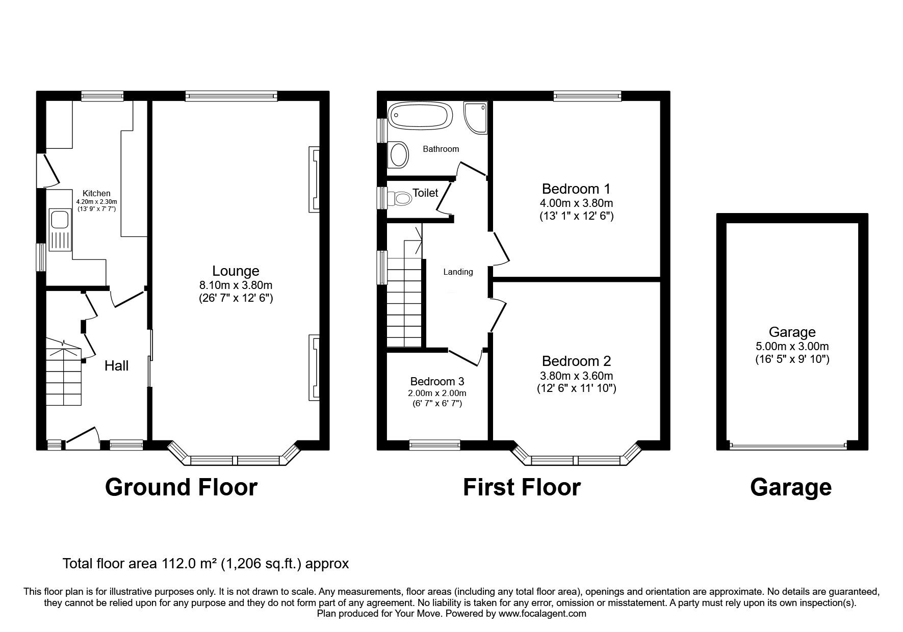 Floorplan of 3 bedroom Semi Detached House for sale, Park Drive, Whitehaven, Cumbria, CA28