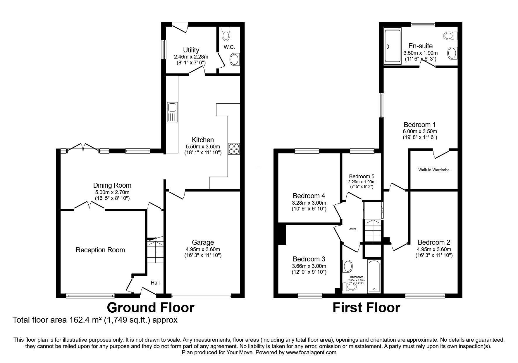 Floorplan of 5 bedroom Semi Detached House for sale, Wastwater Close, Cleator Moor, Cumbria, CA25