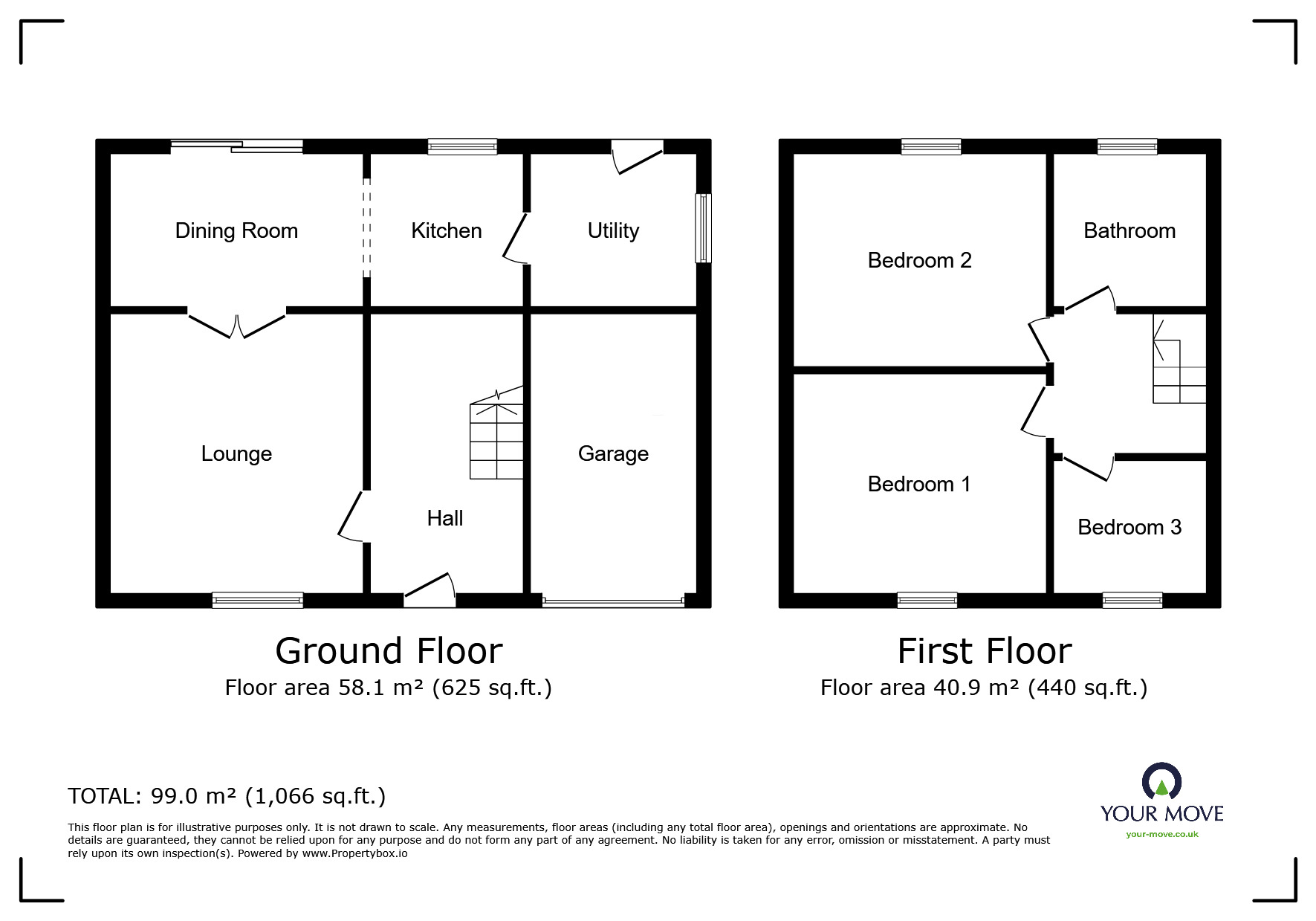 Floorplan of 3 bedroom Semi Detached House for sale, Asby Road, Asby, Cumbria, CA14