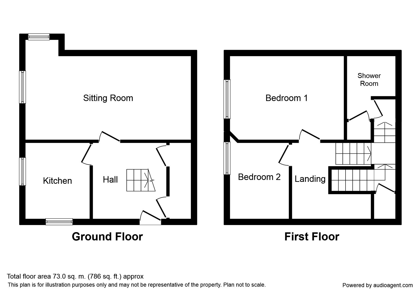 Floorplan of 2 bedroom  Flat to rent, Burnett House, Seascale, Cumbria, CA20