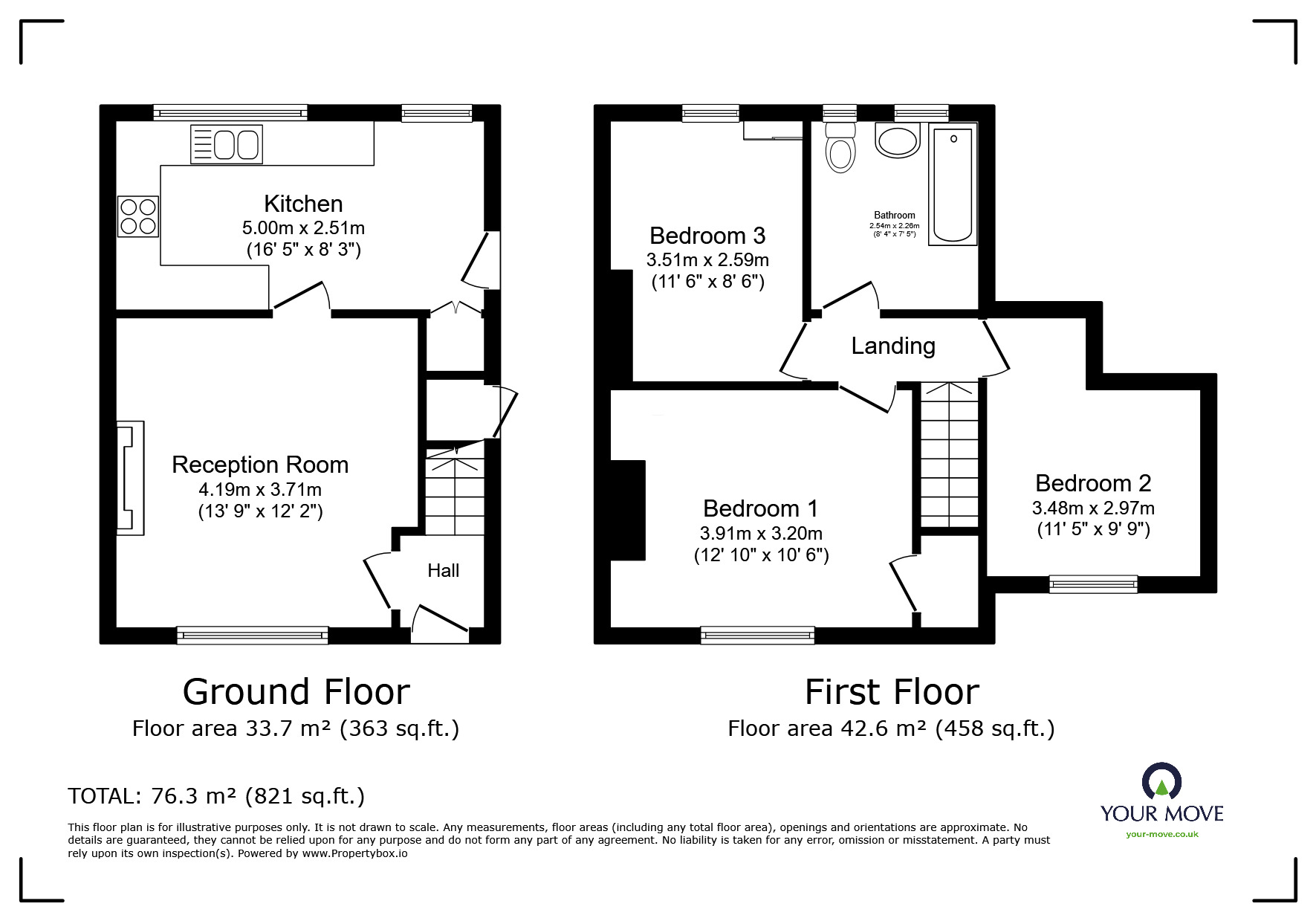 Floorplan of 3 bedroom Semi Detached House for sale, Valley View Road, Whitehaven, Cumbria, CA28