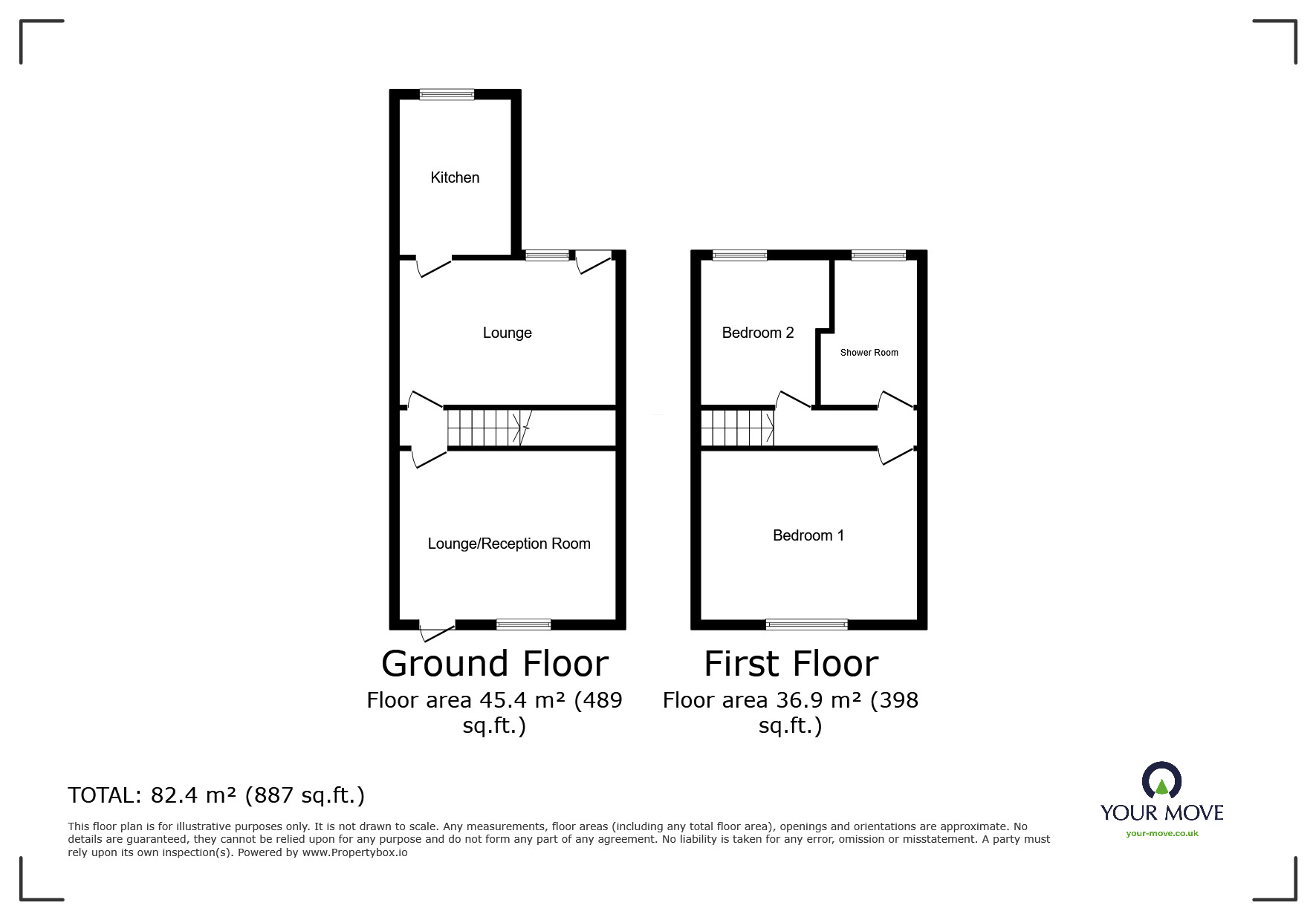 Floorplan of 2 bedroom End Terrace House for sale, Cross Street, Workington, Cumbria, CA14