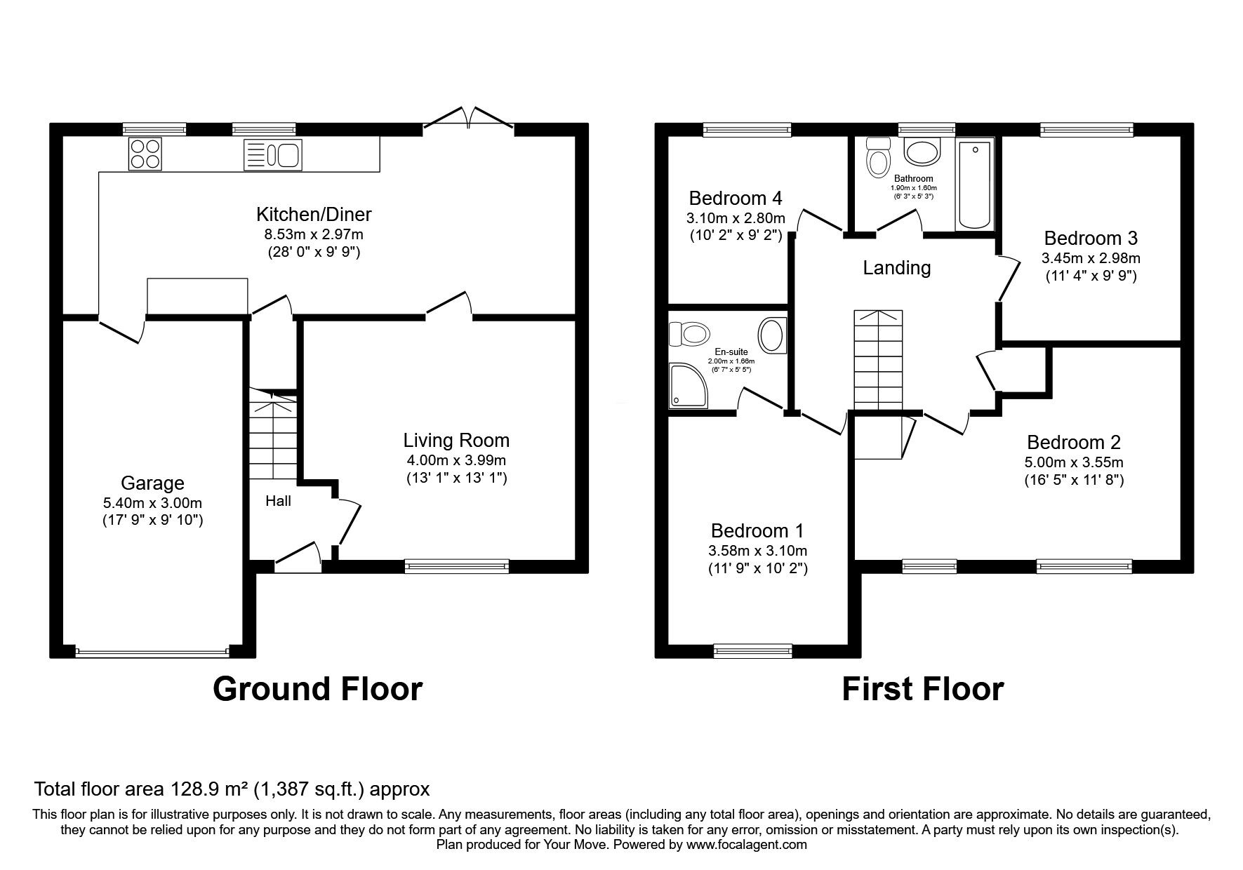 Floorplan of 4 bedroom Semi Detached House for sale, Kelsick Park, Seaton, Cumbria, CA14