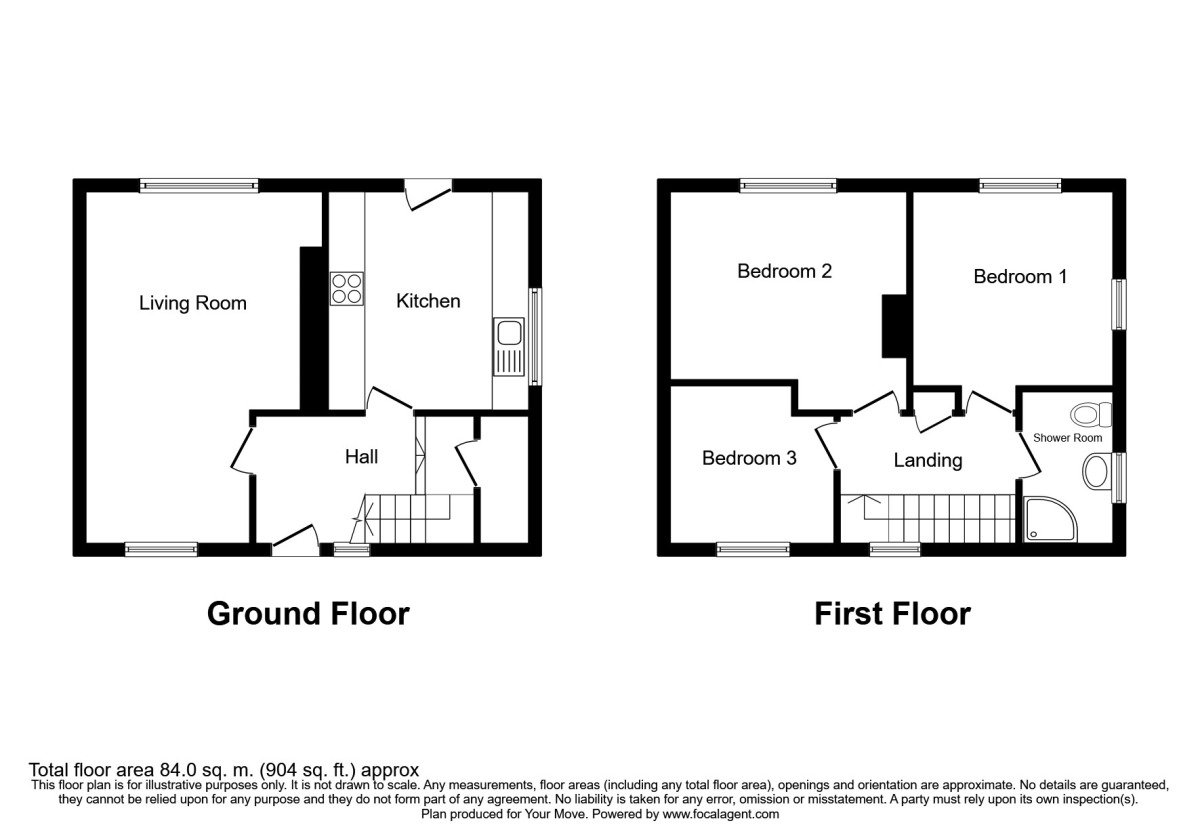 Floorplan of 3 bedroom Semi Detached House to rent, Waver Lane, Wigton, Cumbria, CA7