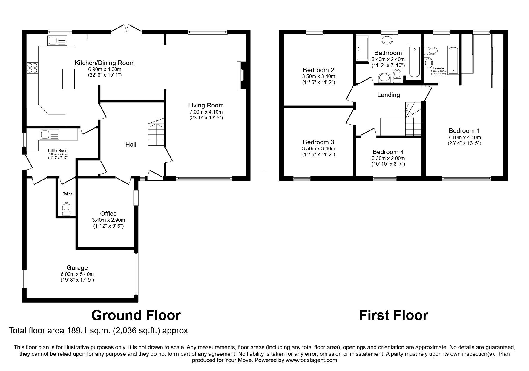 Floorplan of 4 bedroom Detached House for sale, Kirkland Meadows, Wigton, Cumbria, CA7