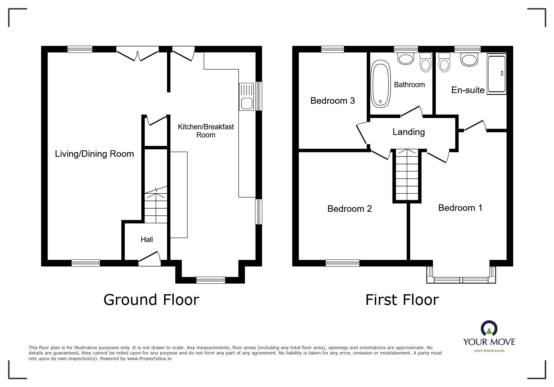 Floorplan of 3 bedroom End Terrace House for sale, Brackenlands, Wigton, Cumbria, CA7