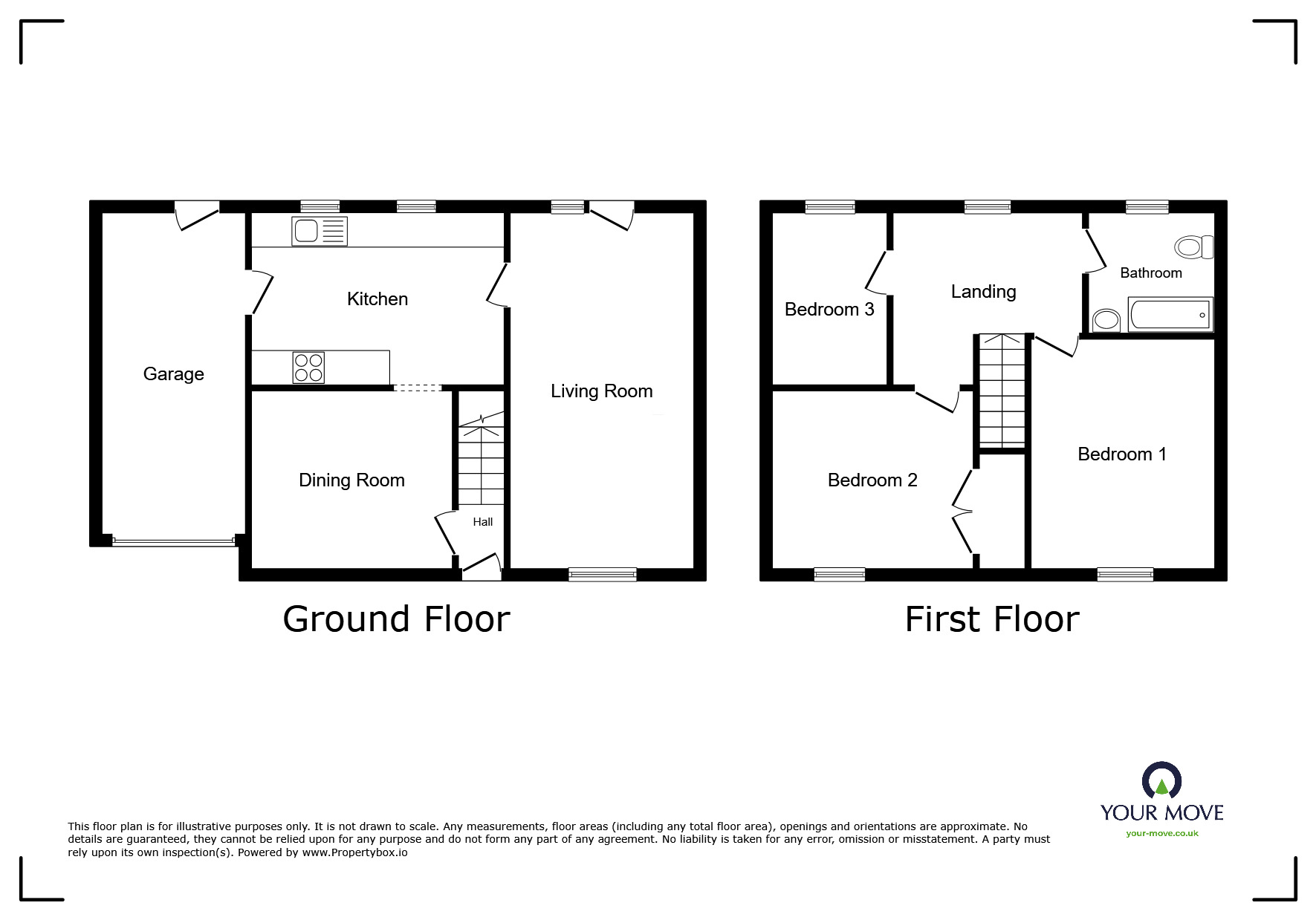 Floorplan of 3 bedroom Semi Detached House for sale, Oak Terrace, Abbeytown, Cumbria, CA7