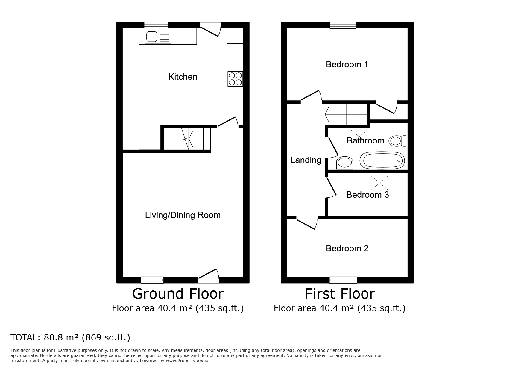 Floorplan of 3 bedroom Mid Terrace House to rent, Torpenhow, Wigton, CA7