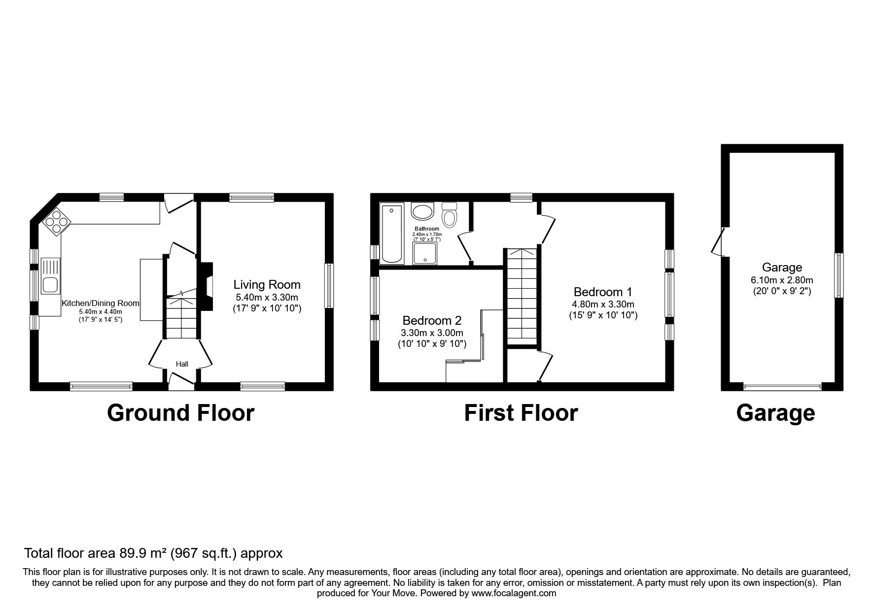 Floorplan of 2 bedroom Detached House for sale, Whinnow Road, Thursby, Carlisle, CA5