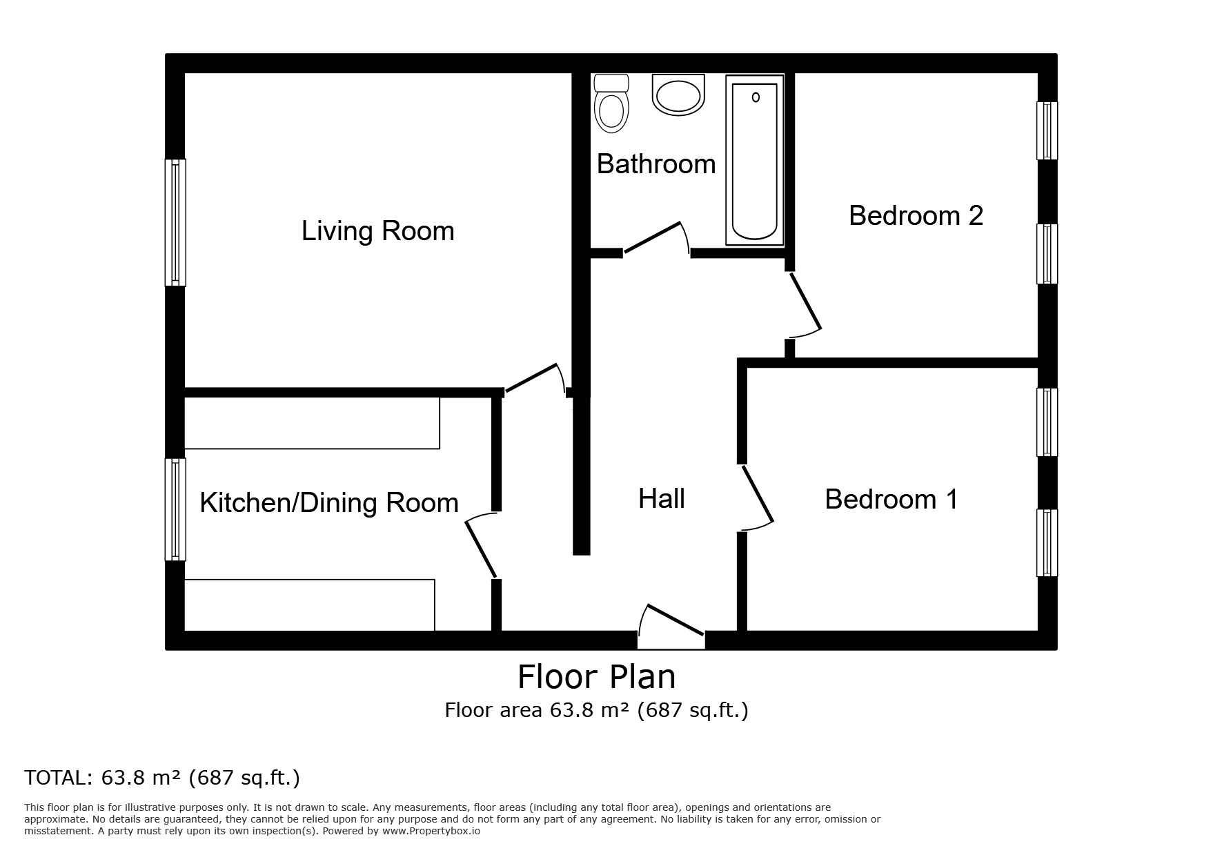 Floorplan of 2 bedroom  Flat for sale, Highmoor Park, Wigton, CA7