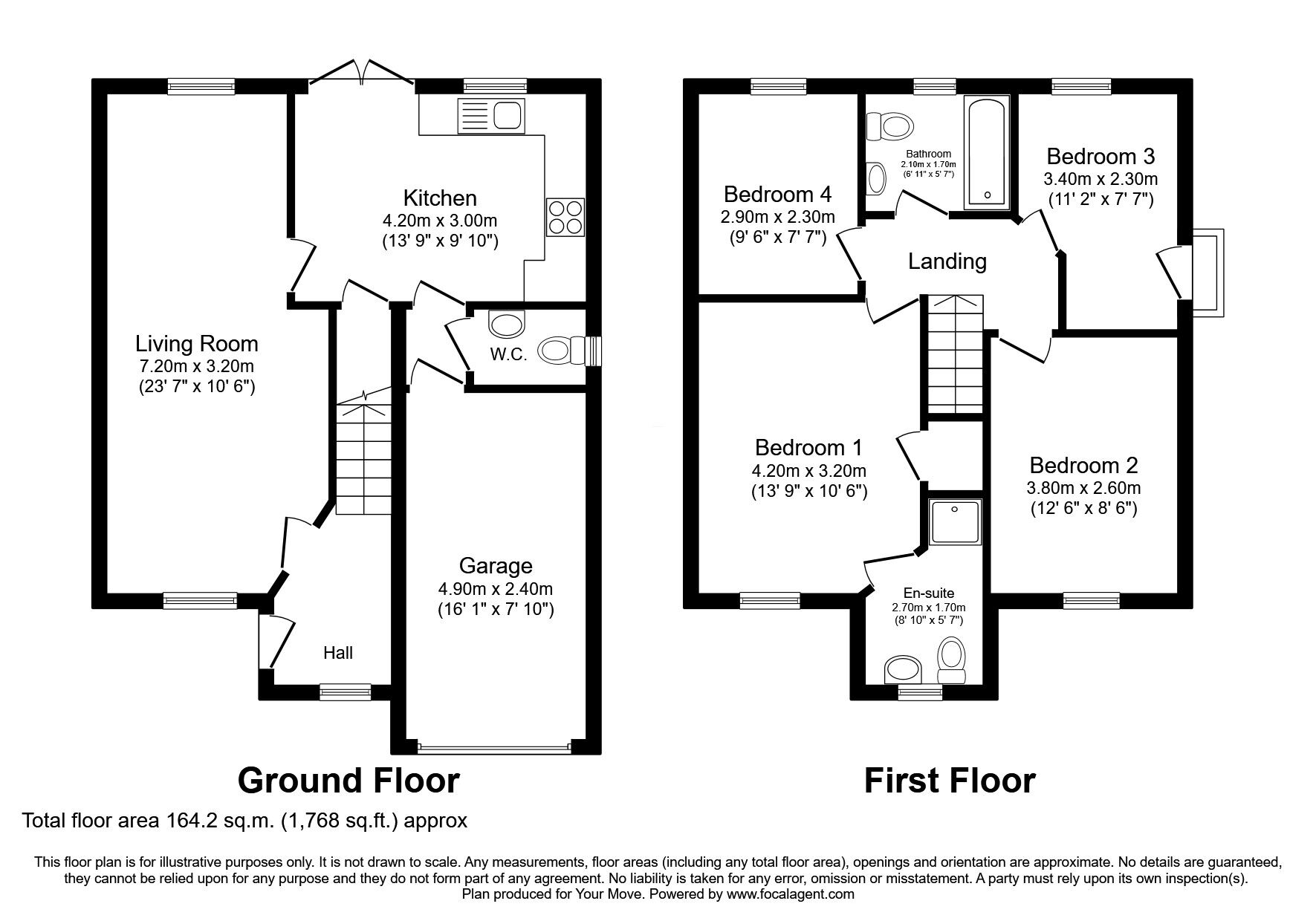 Floorplan of 4 bedroom Detached House to rent, Greenrow Meadows, Silloth, Cumbria, CA7