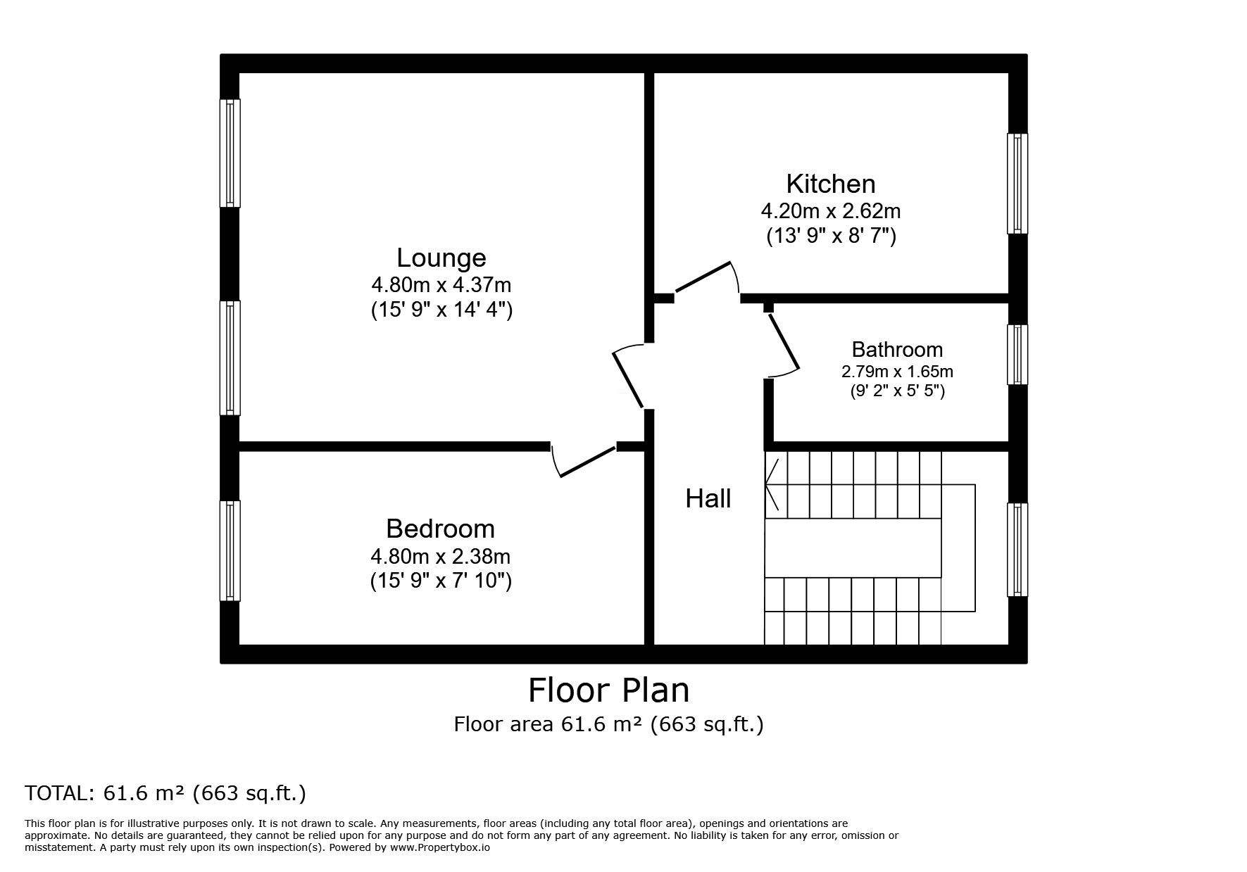 Floorplan of 1 bedroom  Flat to rent, King Street, Wigton, Cumbria, CA7