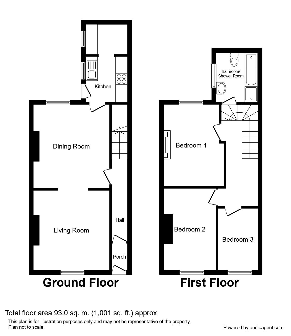 Floorplan of 3 bedroom Mid Terrace House for sale, Wampool Street, Silloth, Cumbria, CA7