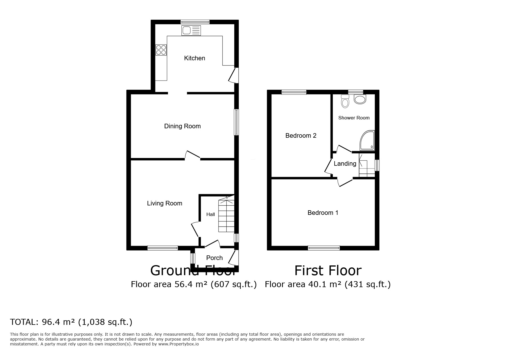 Floorplan of 2 bedroom Semi Detached House for sale, Highmoor, Wigton, Cumbria, CA7