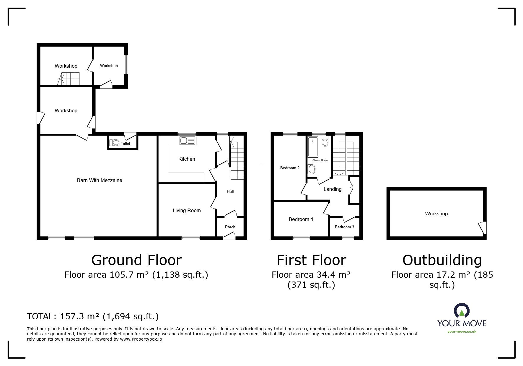 Floorplan of 3 bedroom Semi Detached House for sale, Ludgate Terrace, Station Road, Cumbria, CA7