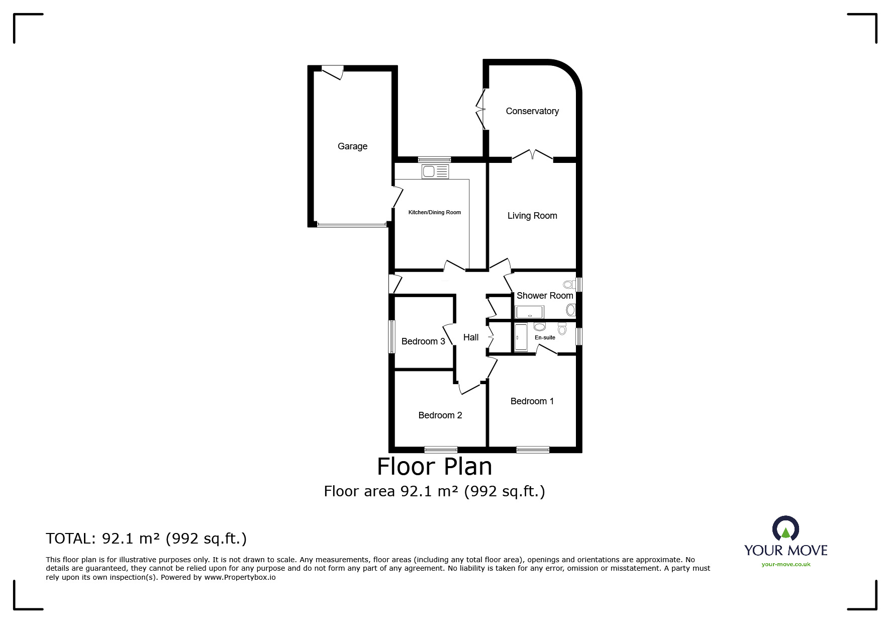 Floorplan of 3 bedroom Detached Bungalow for sale, Greenrow Meadows, Silloth, Cumbria, CA7