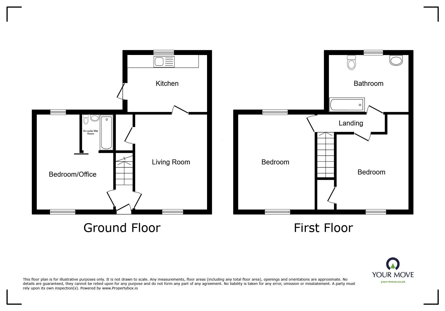 Floorplan of 2 bedroom End Terrace House for sale, Bowness-on-Solway, Wigton, Cumbria, CA7