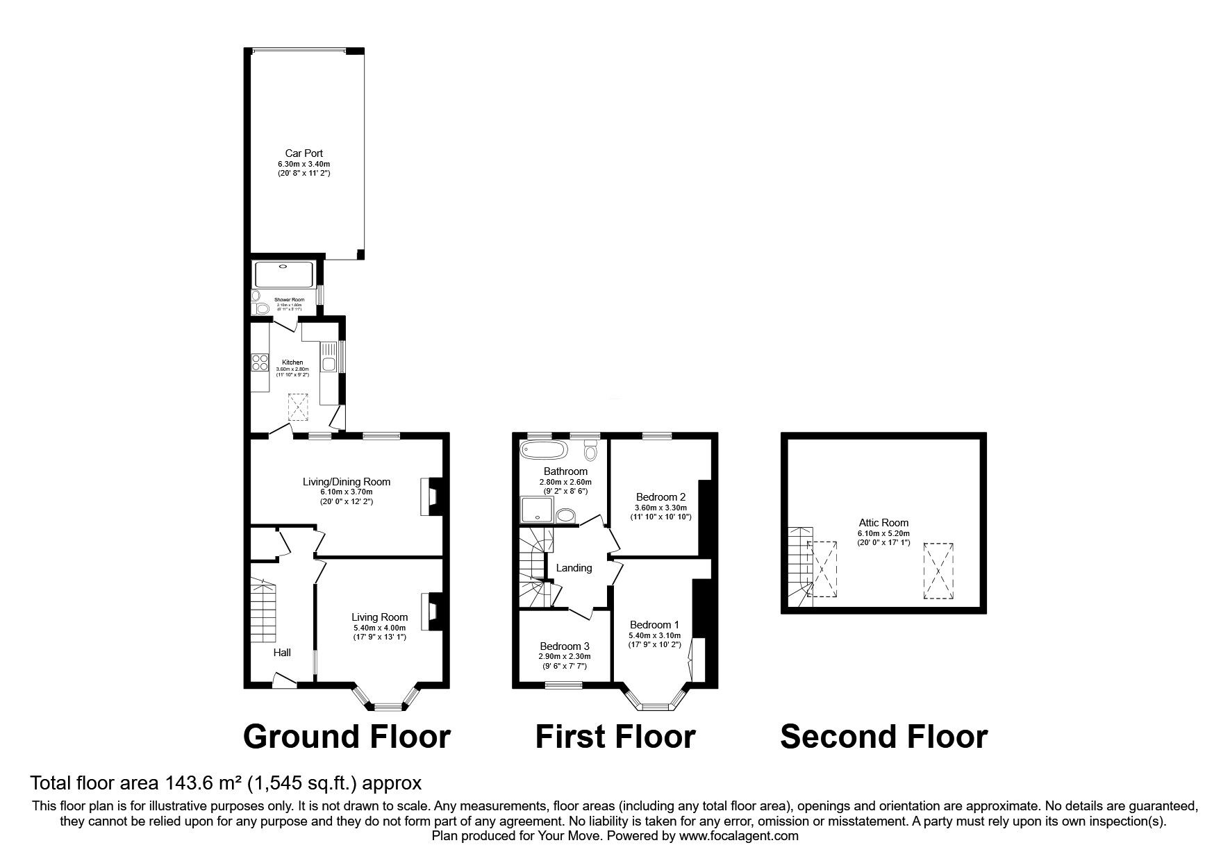 Floorplan of 4 bedroom Mid Terrace House for sale, Wampool Street, Silloth, Cumbria, CA7