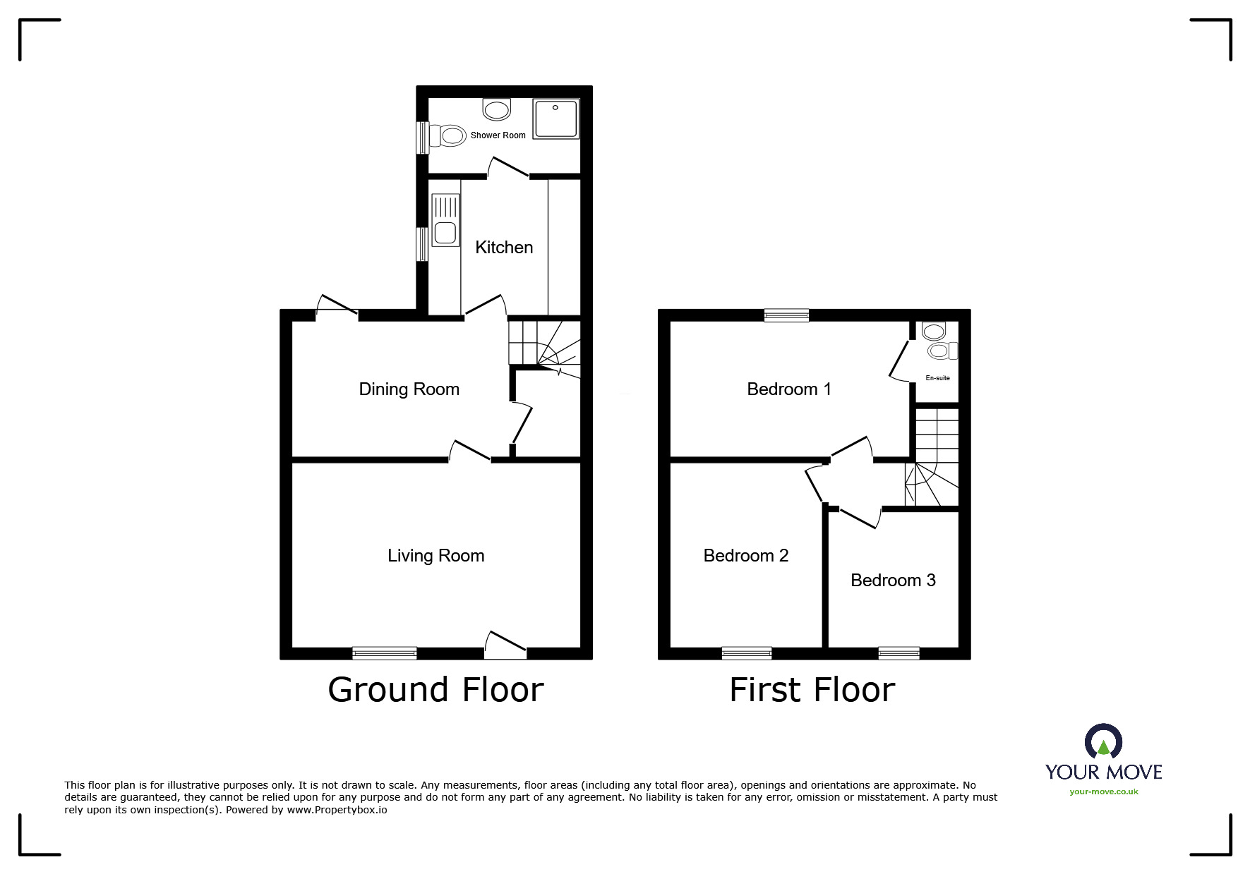 Floorplan of 3 bedroom Mid Terrace House for sale, Strand Terrace, Burnfoot, Wigton, CA7