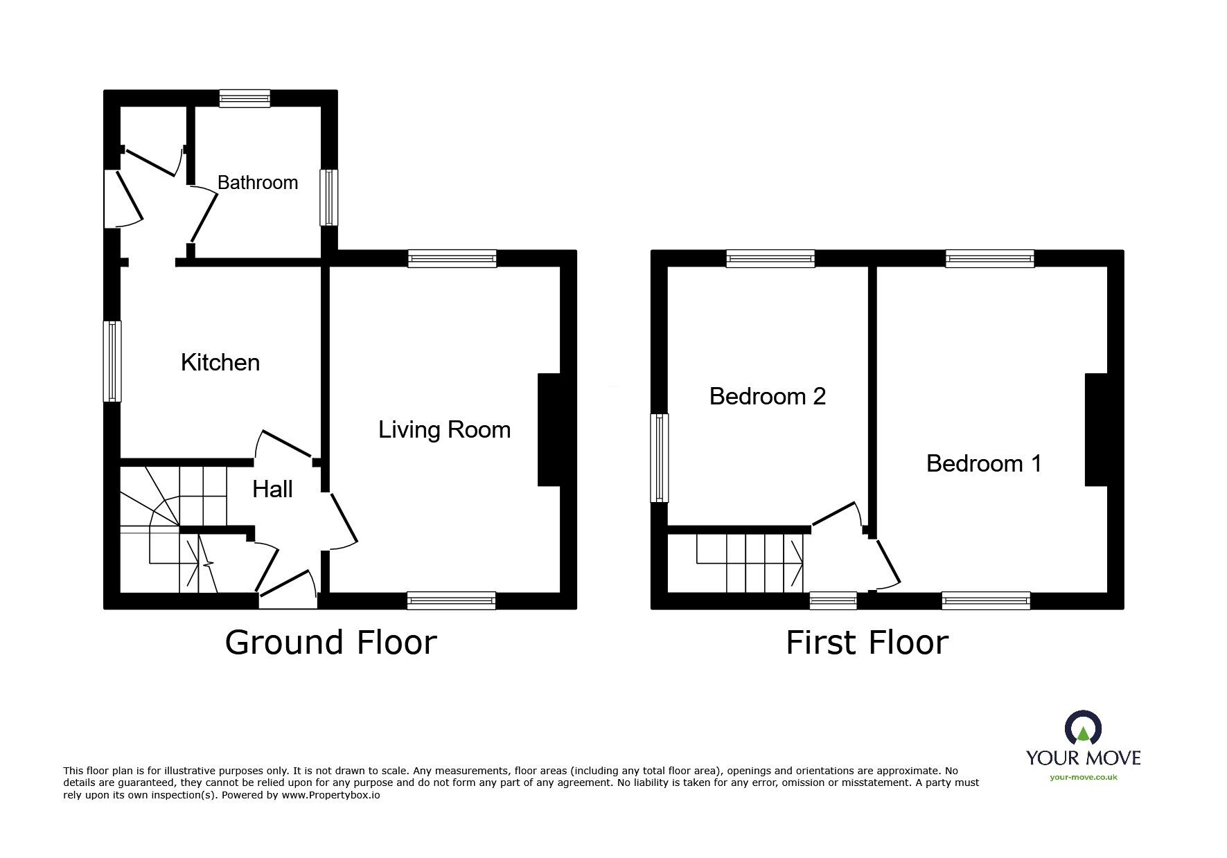 Floorplan of 2 bedroom Semi Detached House for sale, Syke Road, Wigton, Cumbria, CA7