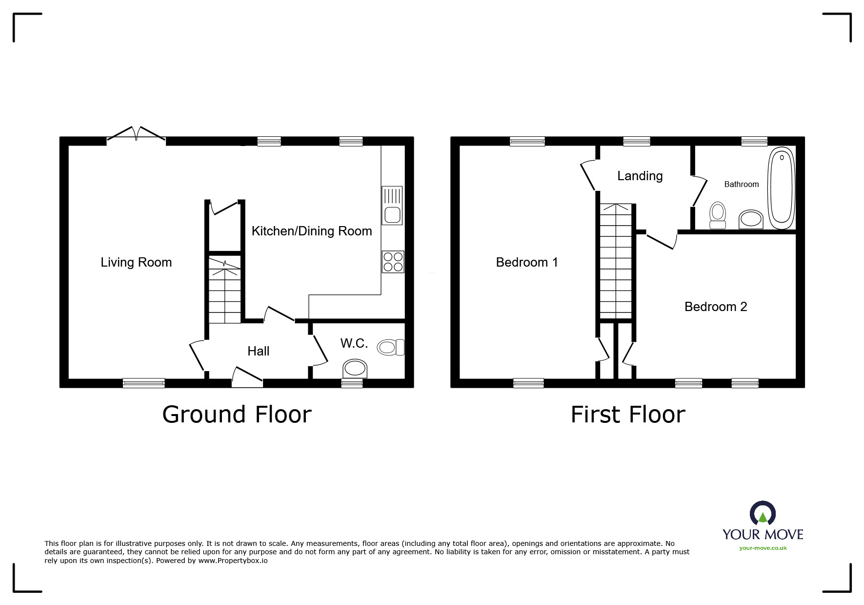 Floorplan of 2 bedroom End Terrace House for sale, Thurston Drive, Wigton, Cumbria, CA7