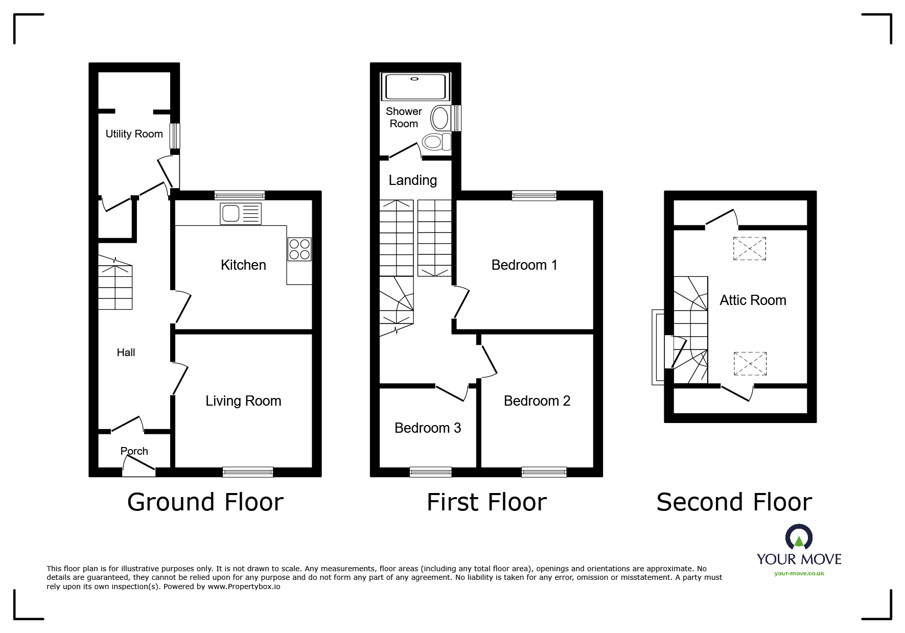 Floorplan of 4 bedroom Mid Terrace House for sale, Wampool Street, Silloth, Cumbria, CA7