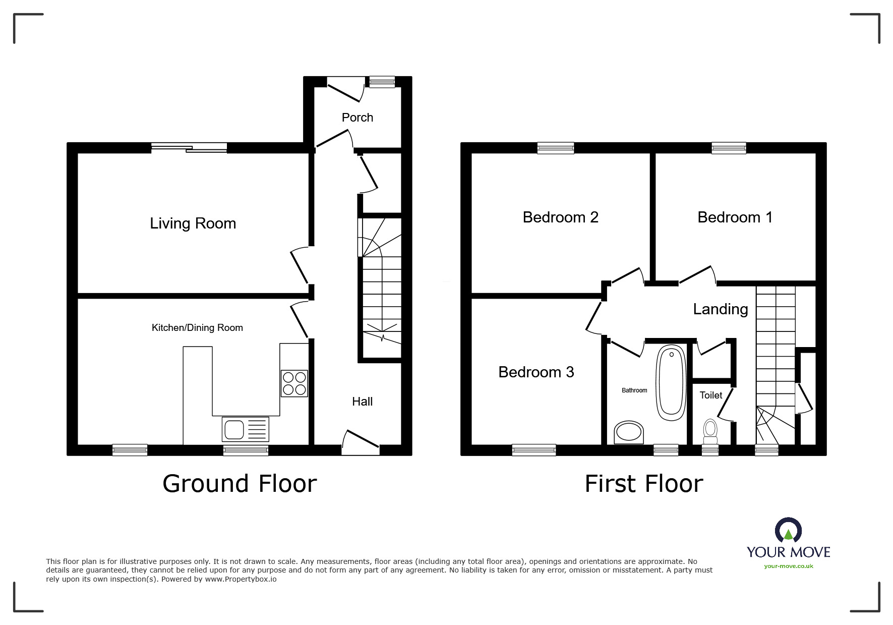 Floorplan of 3 bedroom Mid Terrace House for sale, Moricambe Crescent, Anthorn, Wigton, CA7