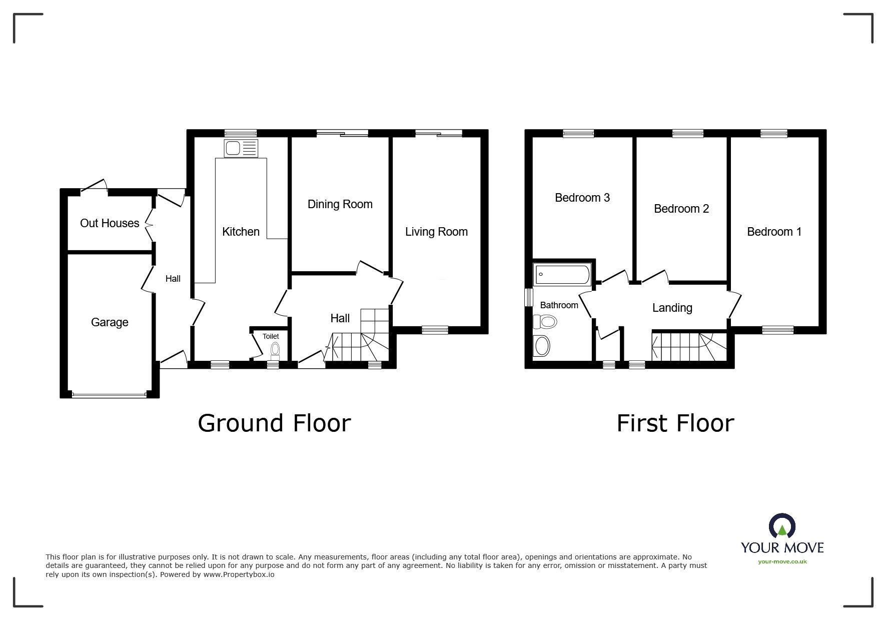 Floorplan of 3 bedroom Semi Detached House for sale, The Island, Anthorn, Cumbria, CA7