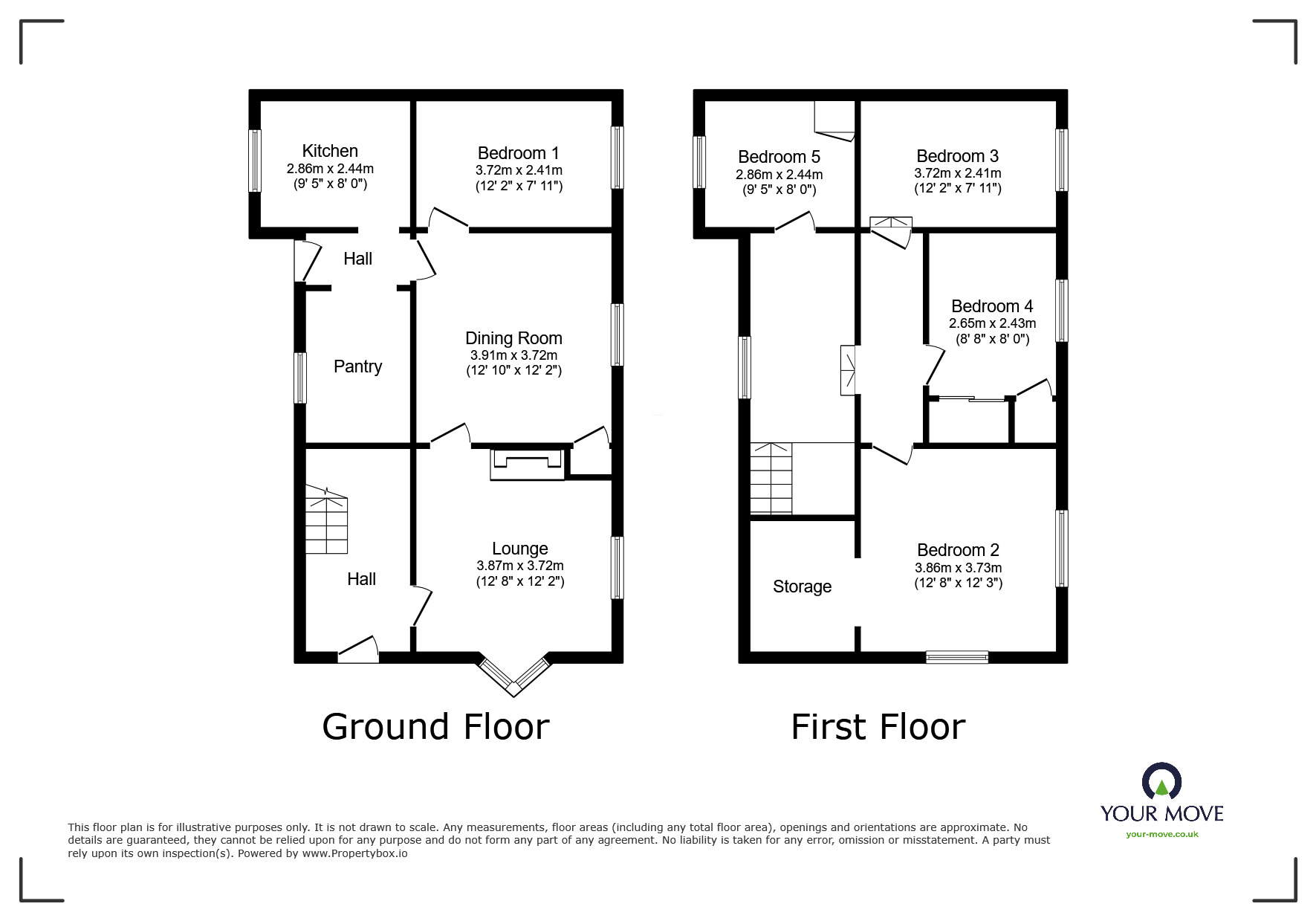 Floorplan of 4 bedroom  House to rent, South End, Wigton, Cumbria, CA7